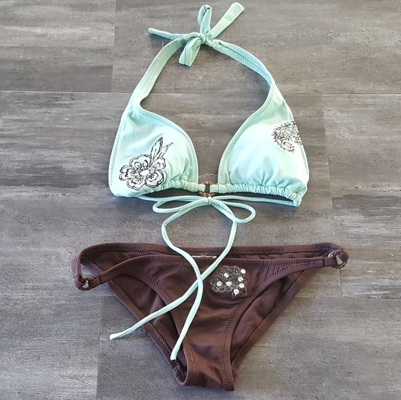Other - Light Blue Chocolate Bikini Set